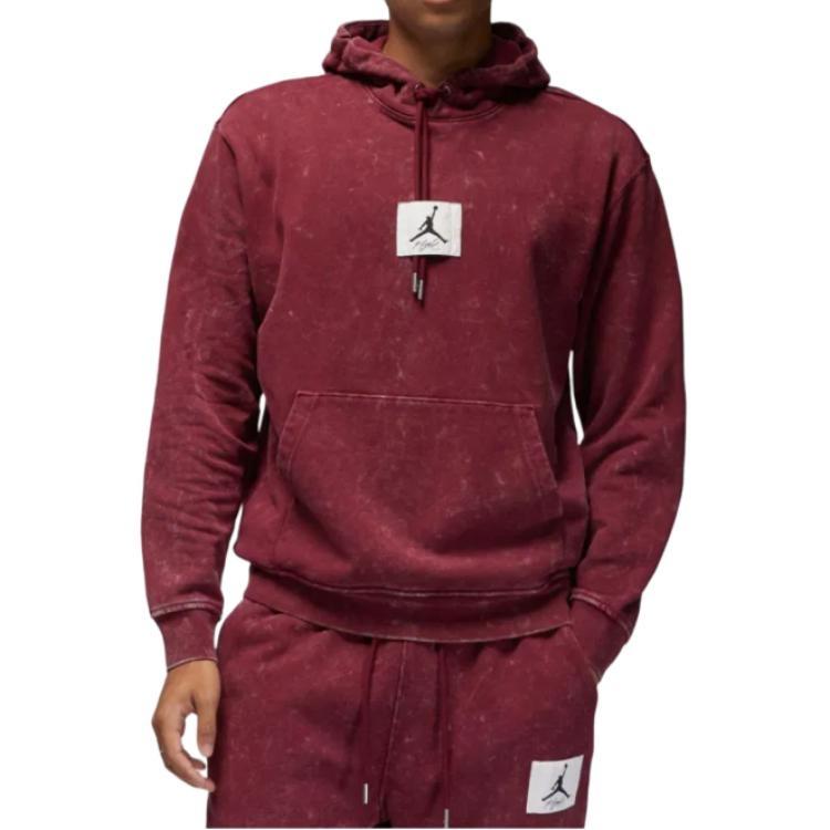 Мужская худи Air Jordan Essential из стираного флиса 'Бордовый' DR3087-680