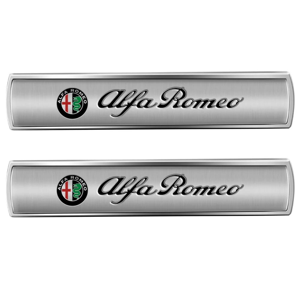 Hub Caps 2pcs 3D Metal Emblem Car Logo Windown Body Decoration Stickers Auto Accessories For Alfa Romeo Giulietta GT 159 147 156 YKLMN1