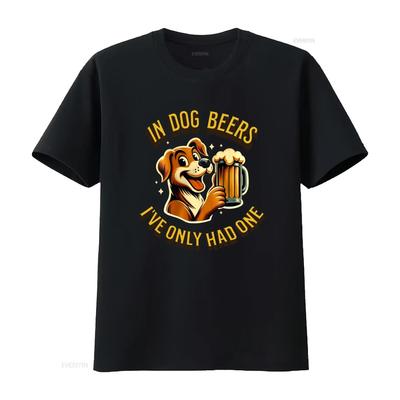 В Dog Beers У меня Была Только Одна Смешная Футболка Октоберфест 2024 Пьющий Пиво Папа винтажная Стиранная Повседневная Мягкая Слегка