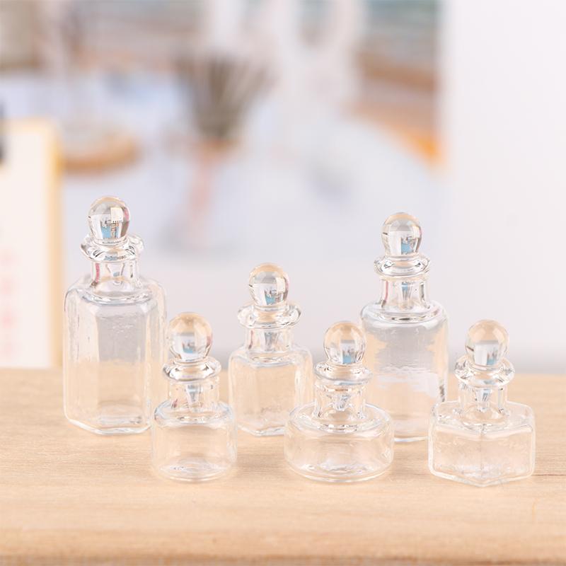 1Pc Doll House Mini Decoration Cute Glass Bottle European Vintage Pot