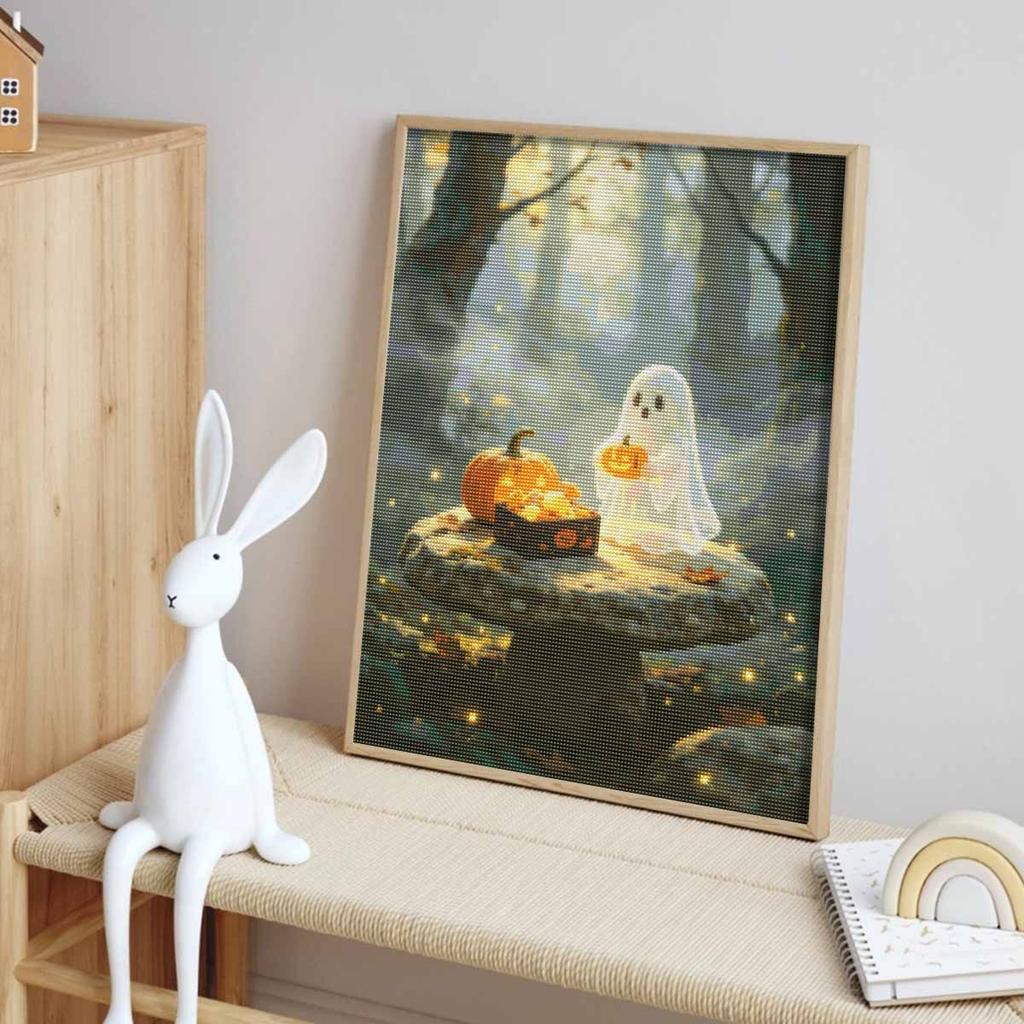 Halloween diamond painting kit handmade diy cute ghost and pumpkin painting home decoration painting