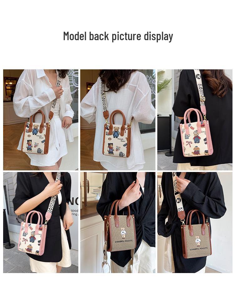 Katie Bear Women's Cute Korean Style Crossbody Handbag - Small & Trendy Single Shoulder Bag