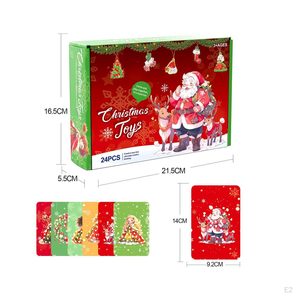 DIY Painting Sticker Christmas Themed Craft Toys Princess Dress 3D Pasted Poking Drawing Boards