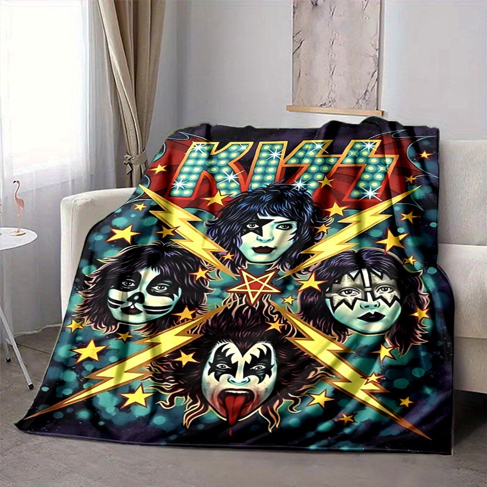 1 шт. Плед группы KISS, Плед для дивана, кровати, Путешествий, Кемпинга, Гостиной,