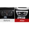 Для Jeep Compass 2017 2018 ABS Chrome Автомобильный кондиционер Панель переключателя Рамка Крышка Накладка Автомобильные аксессуары