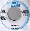 7inch Record BUJU BANTON - Better Days NONE First Name Musi 2004 Jamaica Reggae, Ska & Dub Used