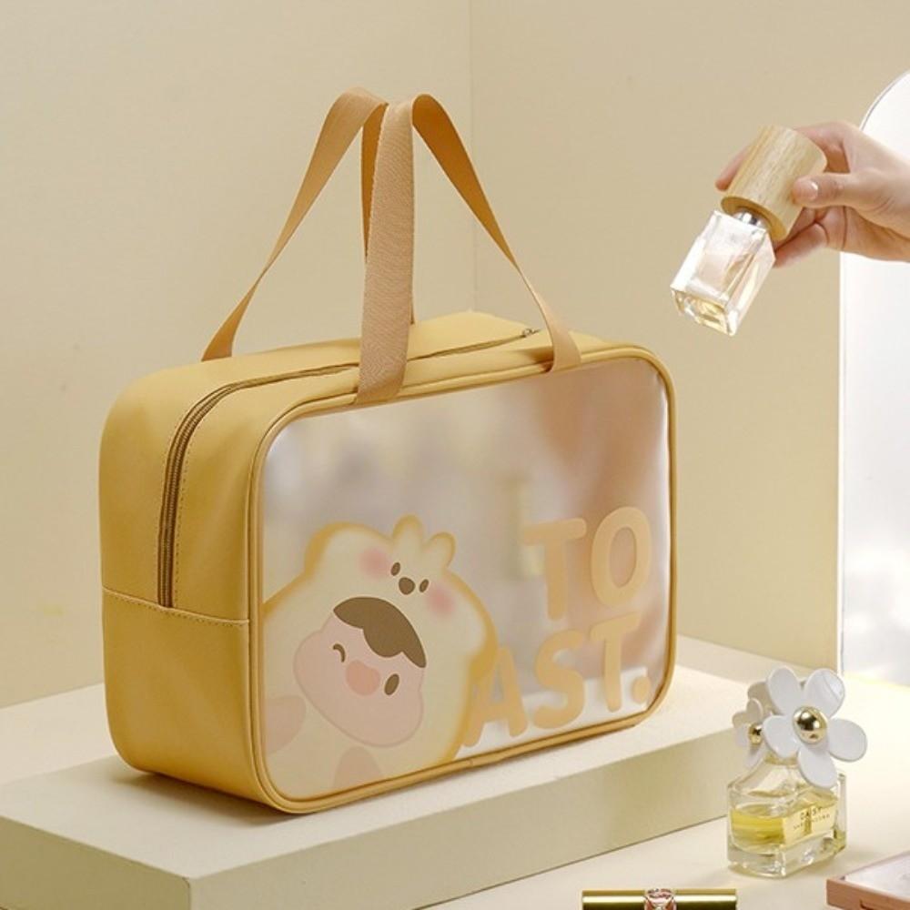 Portable Transparent Wash Bag Waterproof Travel Makeup Case Large Capacity Cosmetic Bag Bathing