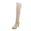 Black High Heels Over The Knee Boots Women Platform Thigh High Boots Spring Autumn Long Boots Shoes Cuissardes Sexy White