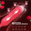 Rose-Vibrator Adults Sex Toy For Women Tongue Licking Telescopic Dildo G Spot Clit Vagina Stimulator Female Masturbator Supplies