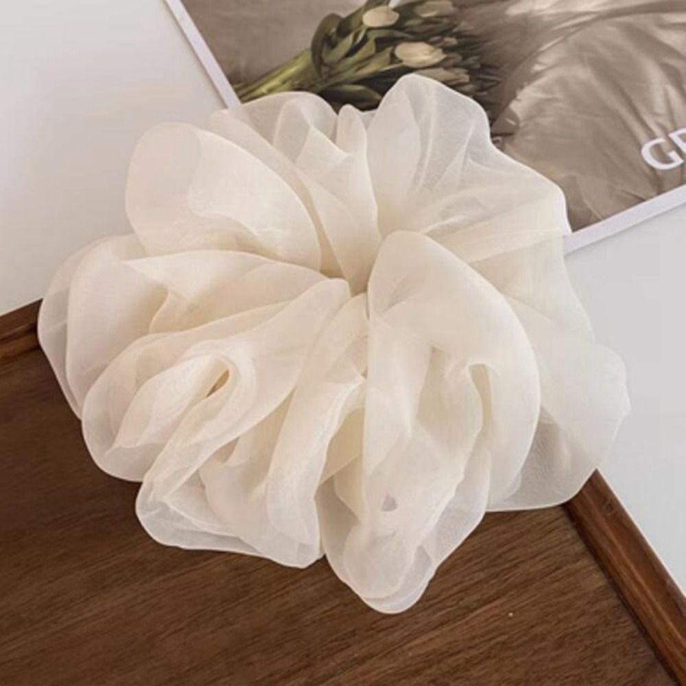 Большие органзовые резинки для волос женские шифоновые резинки для волос Корея эластичные резинки для волос