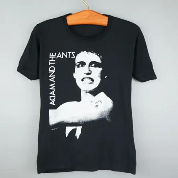 Винтажная футболка Adam and The Ants 1980-х годов Классическая черная размер Унисекс S-5XL