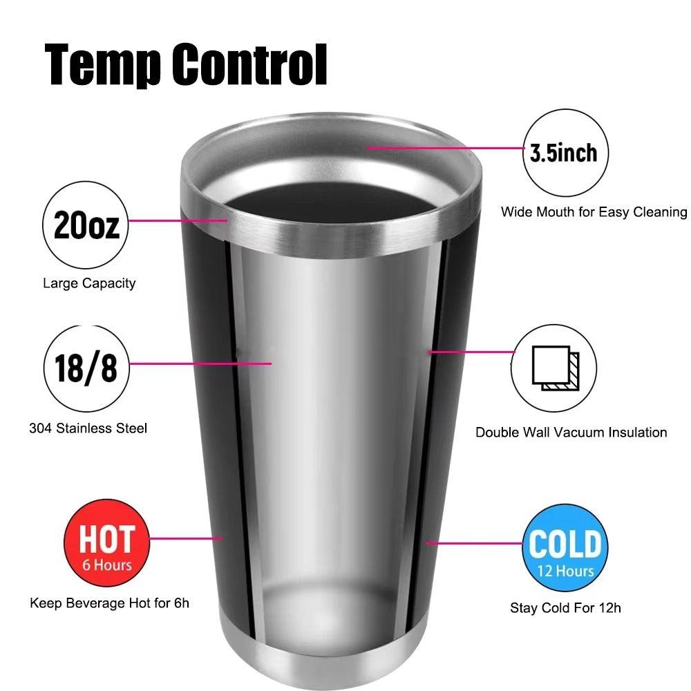 20oz Car Thermos Cup with Lid Tumbler Thermal Mug Coffee Cup Insulation Water Bottle Drinkware