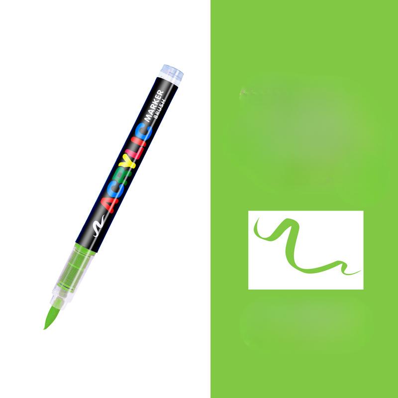 Acrylic Paint Pens, Soft Brush Tip Acrylic Paint Markers, Color Acrylic Markers Ideal For Canvas, Rock Painting, Wood, Stone, Glass, Ceramic
