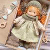 Handmade Waldorf Doll 12" Soft Knitted Dolls Cute Girls Plush Stuffed Toy
