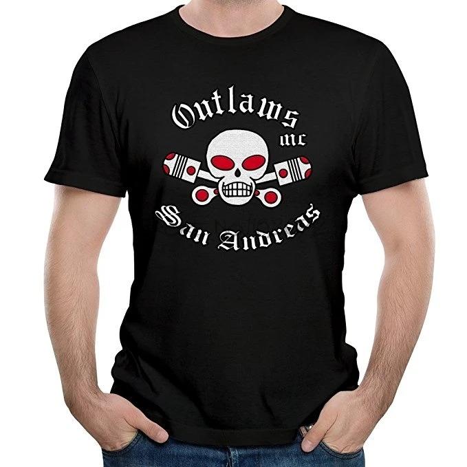 Мужская футболка Outlaws MC 2024 Поддержка Outlaws Футболка Летний брендовый футболка для мужчин Хлопок Мужские топы Sbz5389