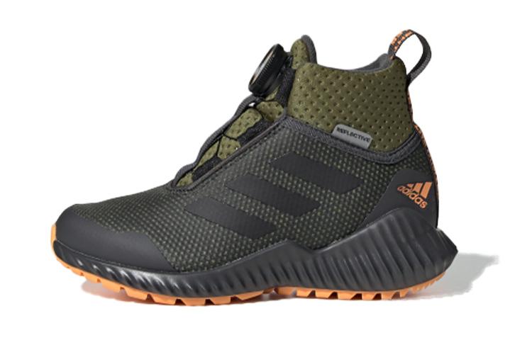adidas Fortatrail Нескользящие Защита от ударов по пальцам Средняя высота Детские Беговые Кроссовки Черно-Зеленые Детские G27562