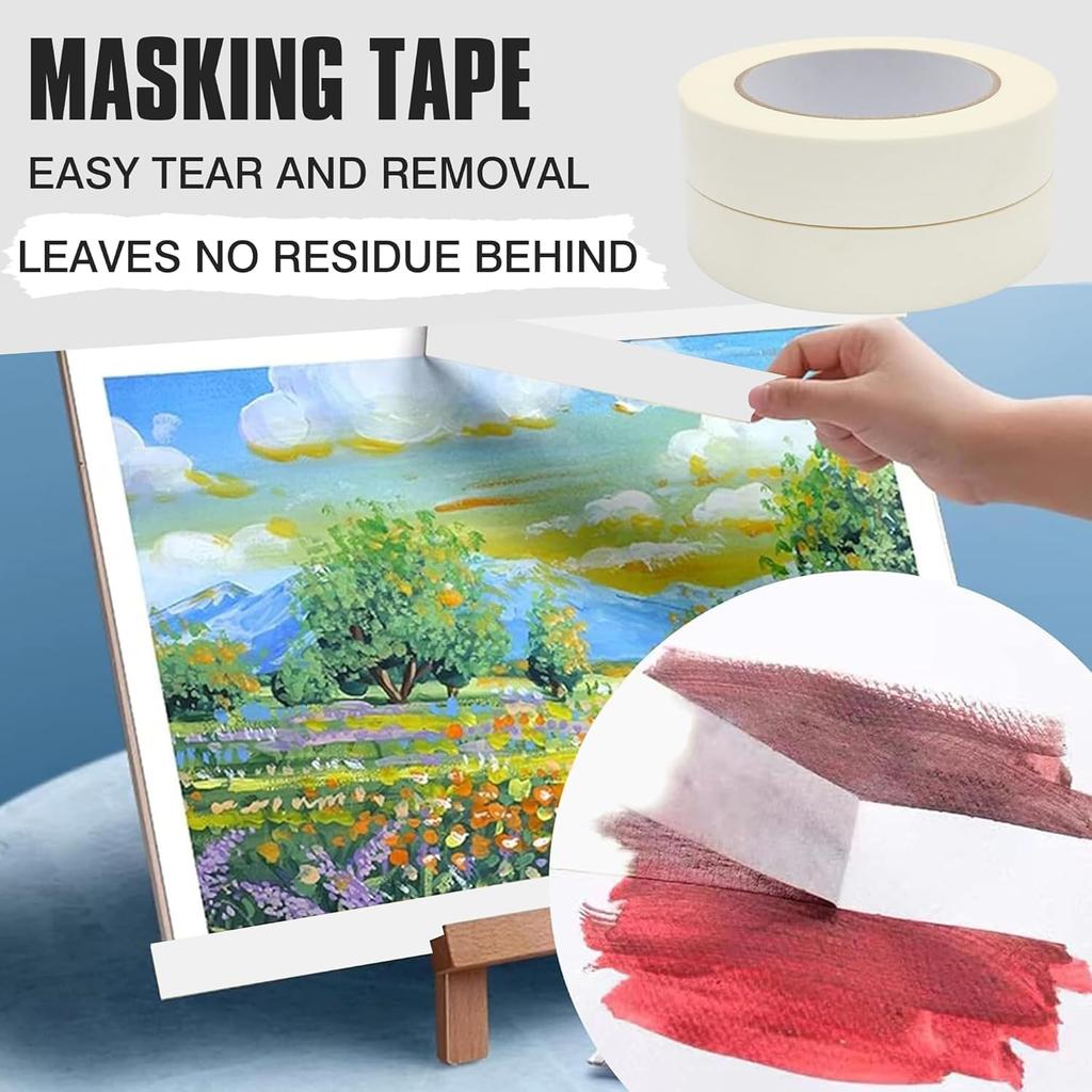 Длинная малярная лента бежевая для покраски автомобилей, автомобилей, дома, масляной живописи, односторонняя малярная лента