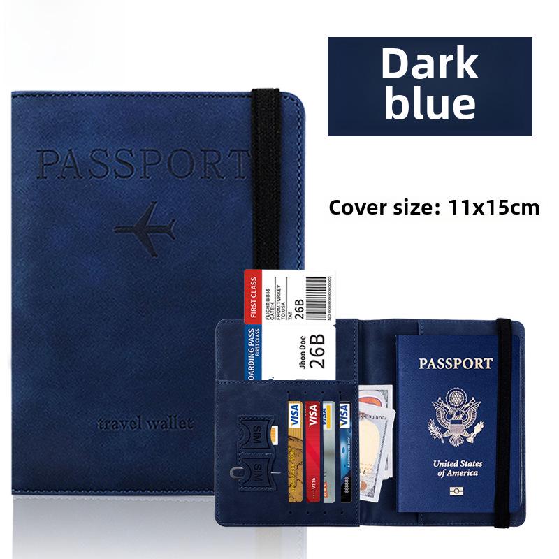 Держатель трансграничного RFID-паспорта: Дорожный кошелек из искусственной кожи с регулируемыми ремнями