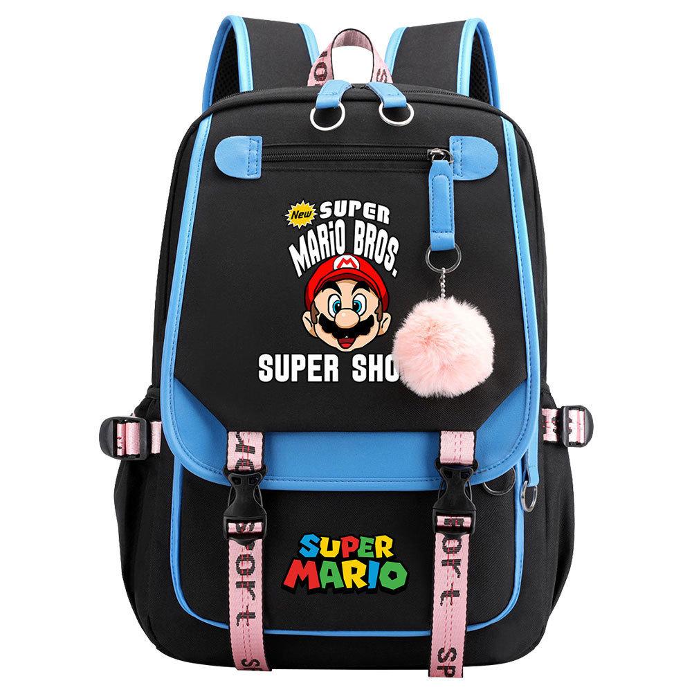 Super Printed Usb Teen Student School Bag Men'S And Women'S Casual Webbing Flip Backpack