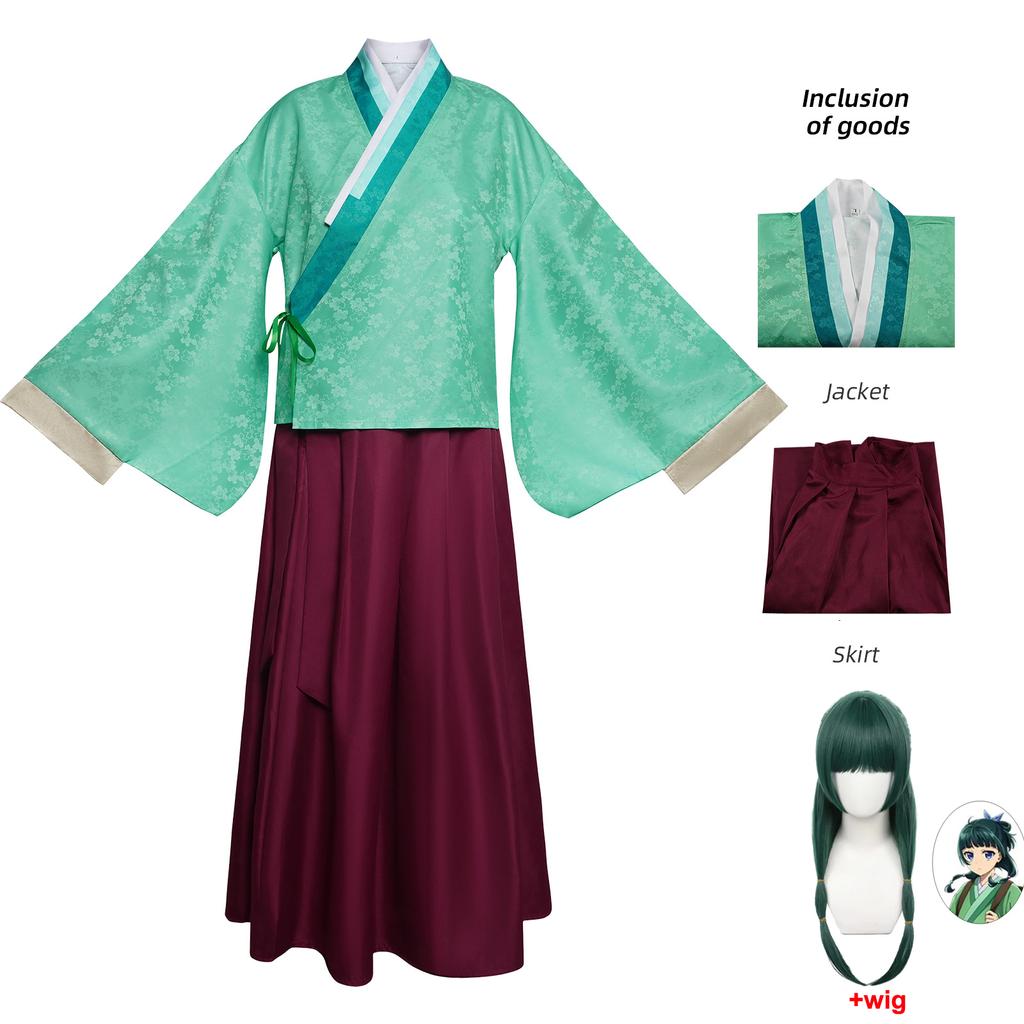 Аниме Maomao Косплей Костюм Дневники Аптекаря Ролевые Игры Женщины Симпатичные Мао Хэллоуин Топы Платье Парик Костюмы