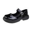 Retro British Style Women Leather Shoes Buckle Platform Casual Shoes Lolita Style Round Toe Ladies Mary Jane Shoes Zapatos Mujer