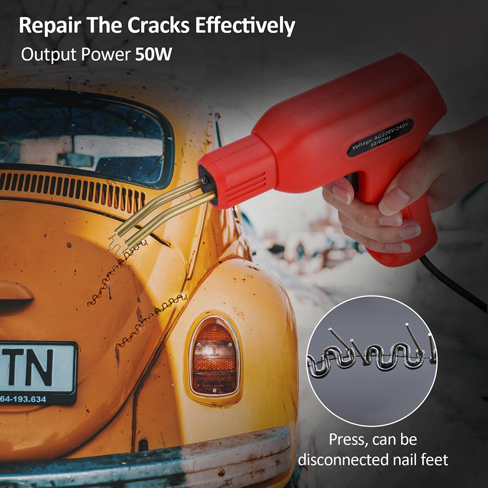 50W Plastic Welding Machine Plastic Welder 200 PCS Staples Hot Stapler Plastic Welding Kit Automobile Bumper Maintenance Tools