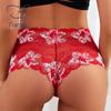 Flarixa 3PCS Women Lace Panties Breathable Underwear Floral Undies Sexy Lingerie Transparent Hipster Charming Knickers Girls Briefs