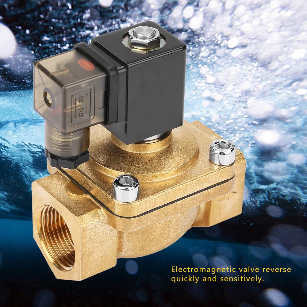 1Pcs PU220 08 G1 Brass Direct Action Electromagnetic Water Solenoid Valve #1