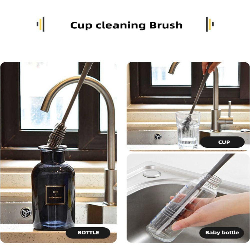 Бесконечная щетка для мытья стеклянных чашек, многофункциональная силиконовая щетка для молочных бутылочек, бутылка для напитков