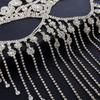 Luxury Face Chain Retro Veil Mask Bohemian Style Rhinestone Mask  for Women