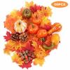 50Pcs Artificial Pumpkins Autumn Decoration Set, Halloween Mini Fake Pumpkins