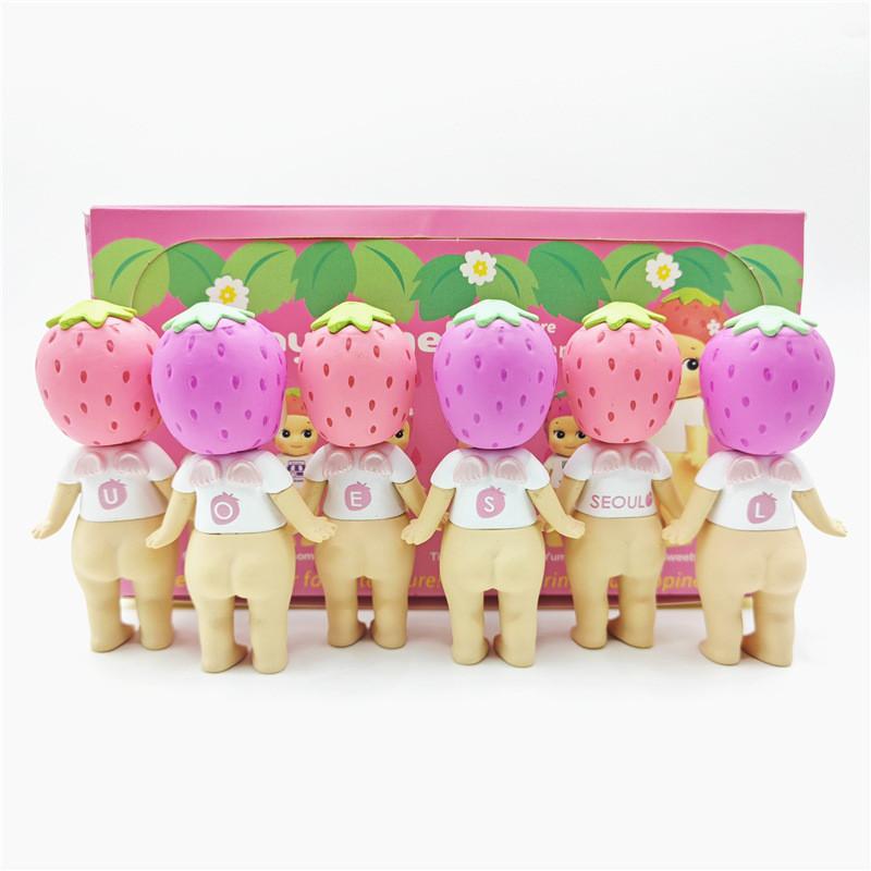 Очаровательные Фигурки Ангелов-Клубничек Blind Box ПВХ Коллекционные Игрушки Для Тортов Подарки