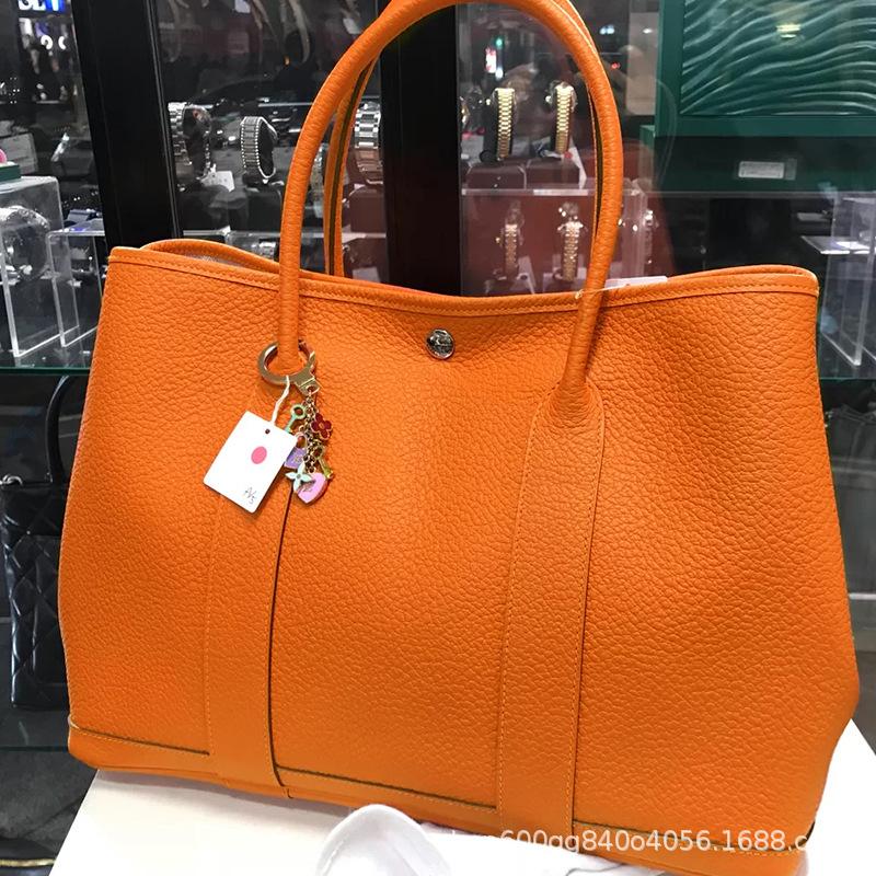 2023 Модная садовая сумка из натуральной кожи: Женская сумка через плечо и дамская сумочка большой вместимости