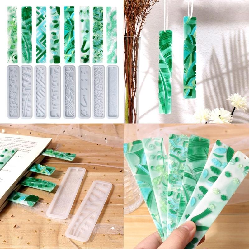 Прямоугольная силиконовая форма для закладок DIY Форма для изготовления закладок Эпоксидная смола Ювелирные изделия DIY Поделки Силиконовая форма 150x35 мм