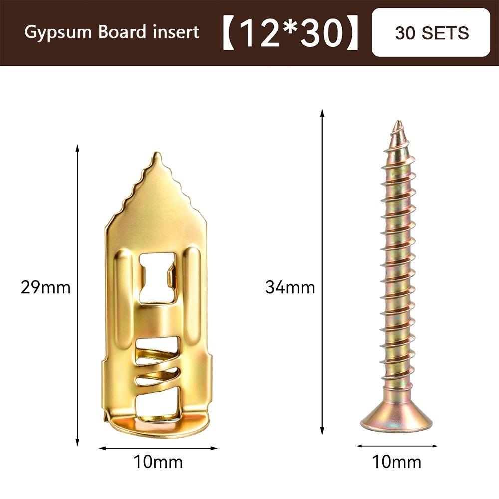 30Pcs/50Pcs Thickened Manganese Steel Wall Fastener High Hardness Steel Anchor Drywall Installation