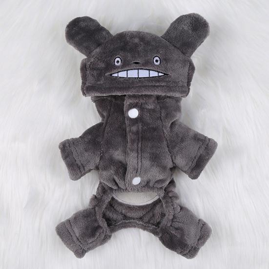 Декор для ушей с капюшоном, плюшевые теплые пуговицы на четырех ножках, пальто для домашних животных, мультяшная форма, собака