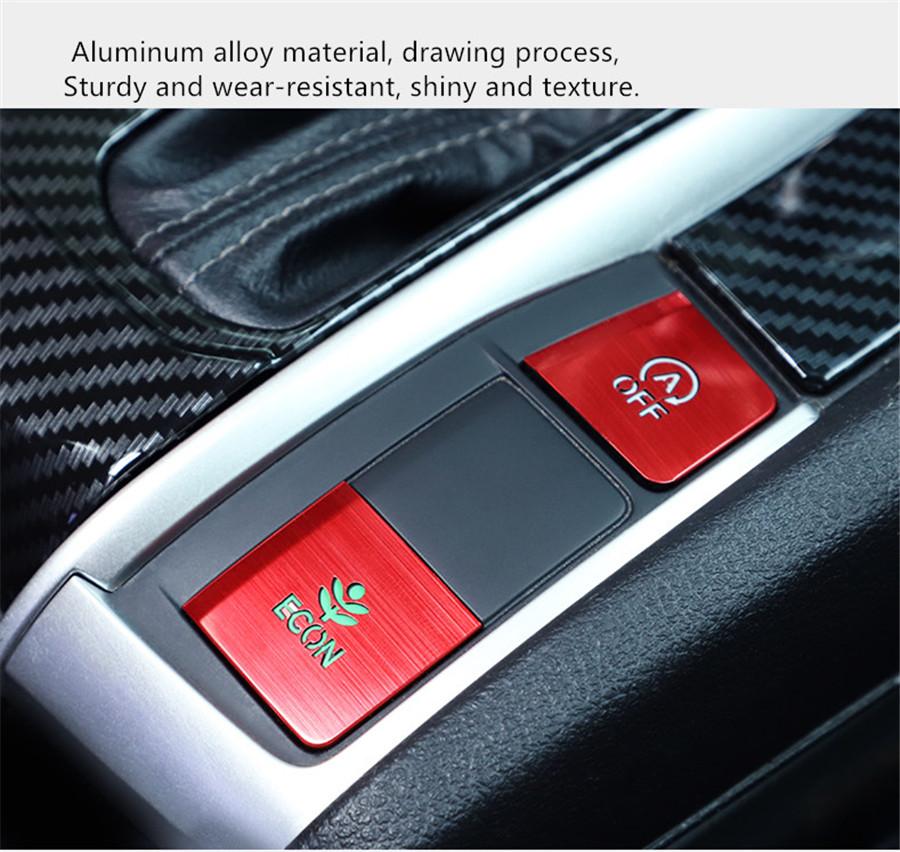 4 шт. Электронная кнопка ручного тормоза автомобиля, крышка для Honda Civic 2016 2017 2018 2019