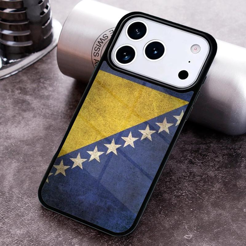 Чехол для телефона с флагом Боснии для iPhone 17 16 15 14 13 12 11 Pro Max Plus 17Air Мягкий силиконовый чехол