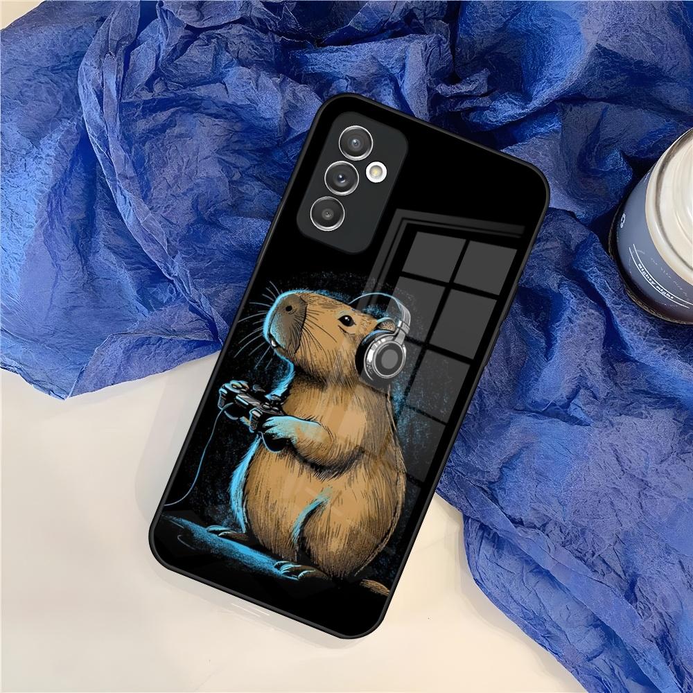 Cute Capybara Phone Case for Samsung Galaxy S26 S25 S24 S30 S21 S23 S20 S22 Fe Pro Edge Ultra Plus glass Cover