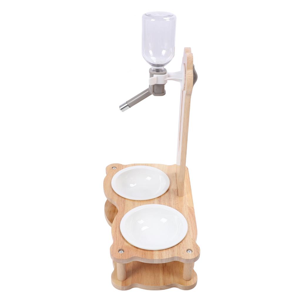 Деревянные миски для корма для кошек, многофункциональные, автоматические, 2 в 1, набор из мисок для корма и воды для кошек