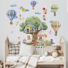 Мультяшное Дерево Животные из Шариков Наклейки на Стену Съемные Виниловые Наклейки для Детской Комнаты Игровой Комнаты Причудливый Декор в Теме Леса