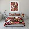 Gingerbread cookies, candy canes. Bedding sets Duvet cover sets Duvet covers Pillowcases(1 * Duvet Cover 2 * Pillowcases without duvet insert)