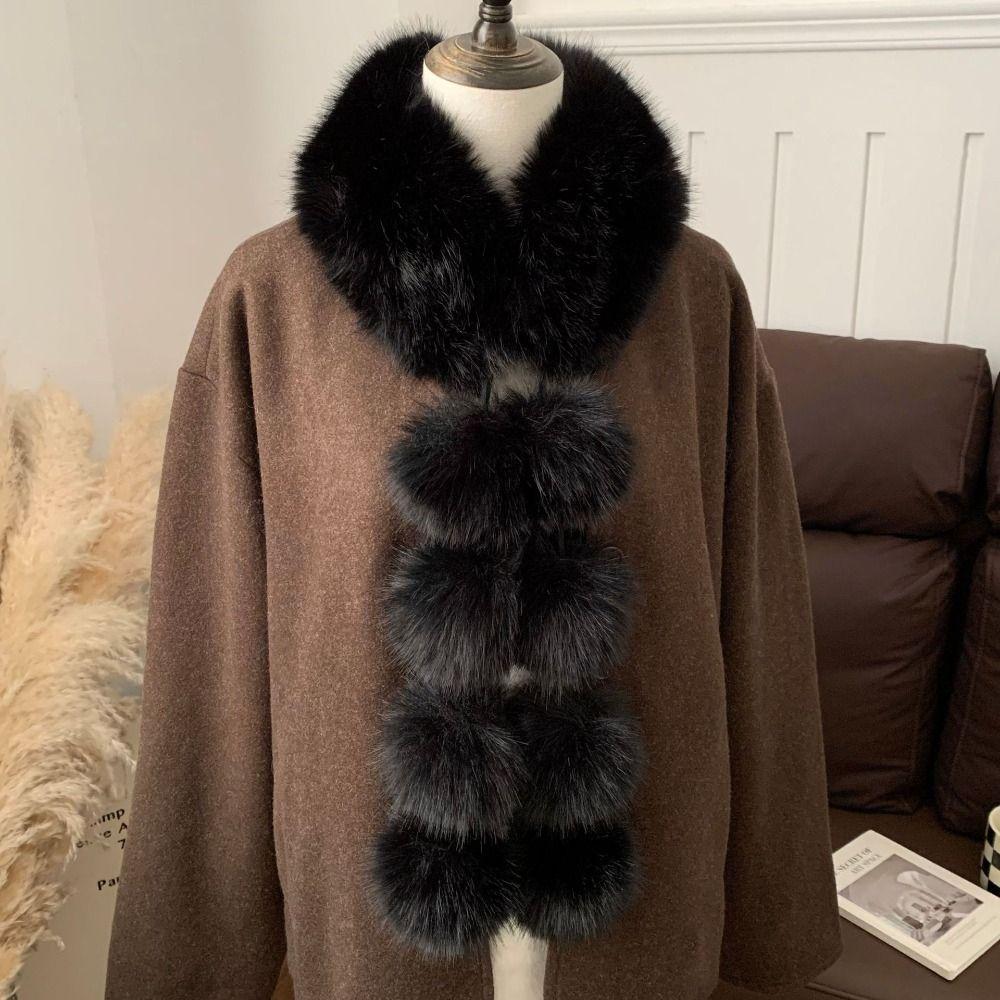 Warm Magnetic Imitation Fur Scarf Faux Rabbit Fur Women Winter Scarves Cute Plush Scarf For Girls