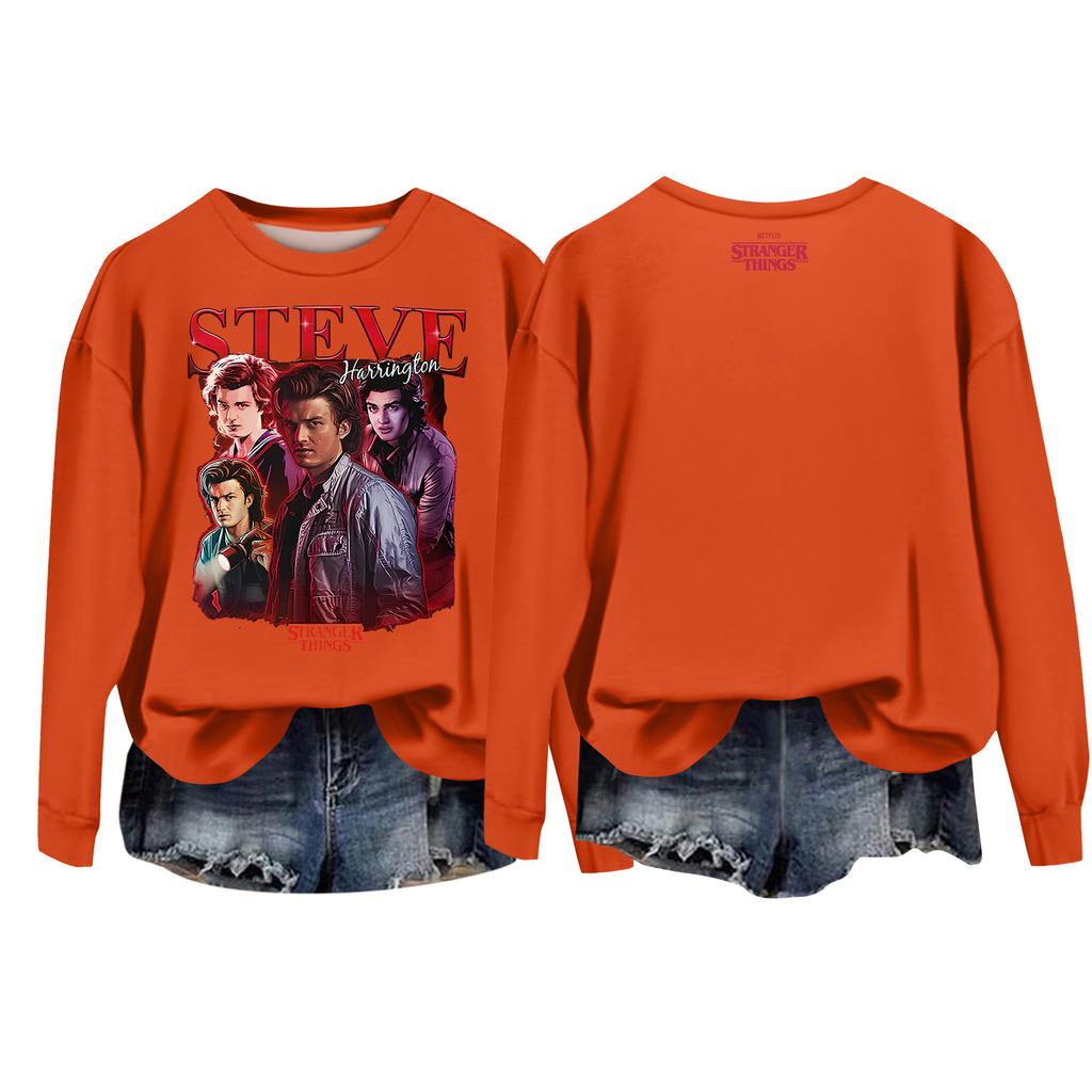 Женский повседневный пуловер с круглым вырезом и длинным рукавом с принтом ко Дню святого Валентина