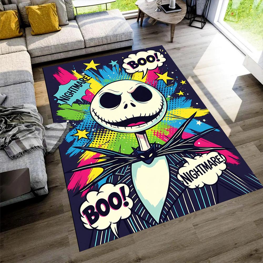 Jack Skellington Carpet Design for Playrooms Balcony Dormitory Kitchen Antislip Carpet Office home decor Best for Christmas