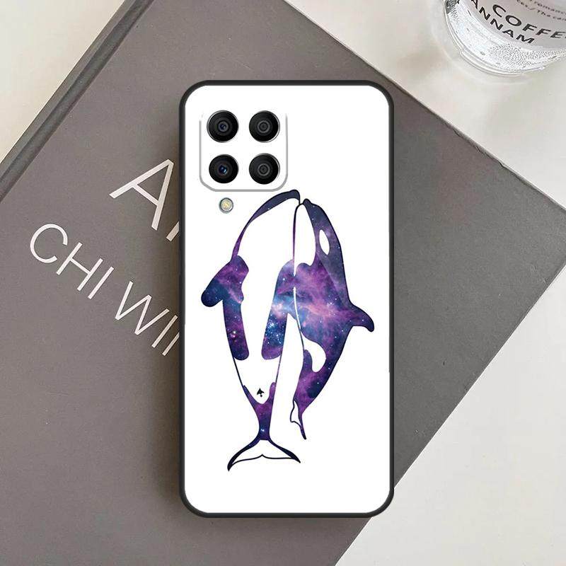 Кейс для телефона Samsung Galaxy M31 M11 M34 M13 M53 M51 M14 M54 M12 M32 M52 M16 M36 M56 M15 M35 M55 с изображением косаток