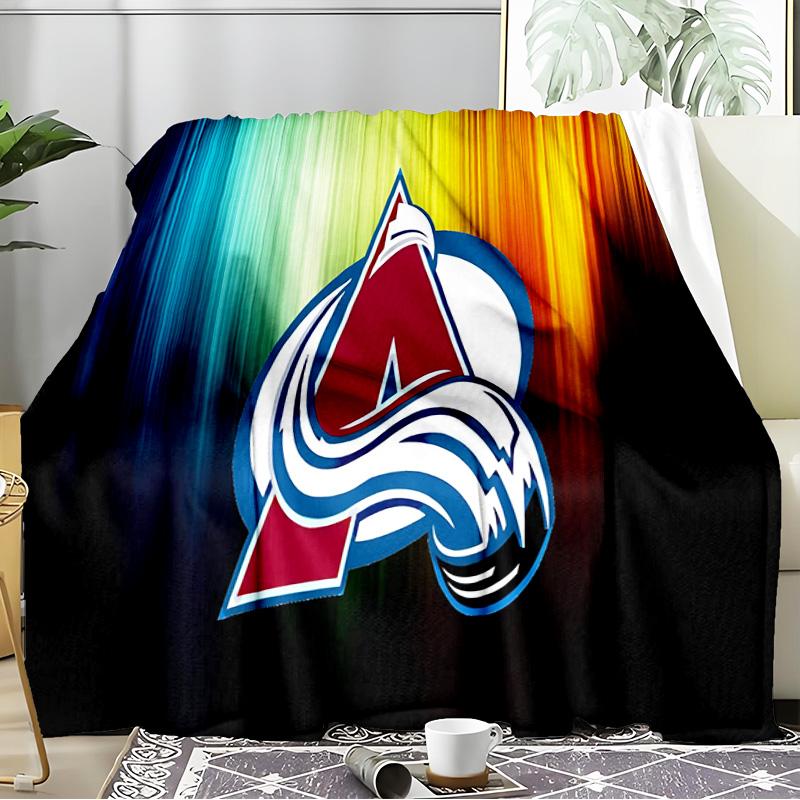 Colorado Avalanche Blanket Flannel Throw for Sofa, Travel, Camping, Livingroom, Office, Chair and Bed Soft and Warm Holiday Birthday gifts