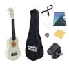 Набор для укулеле для начинающих, маленькая гитара размера сопрано, аутентичный набор для начинающих, набор тюнеров, набор для укулеле для начинающих, детский набор UKULELE-SOPRANO (белый)
