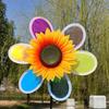 1Pc Outdoor Garden Lawn Yard Bird-Scaring Wind Spinner Fruit Garden Reflective Six Color Dazzling Sunflower Windmill Kids Toys