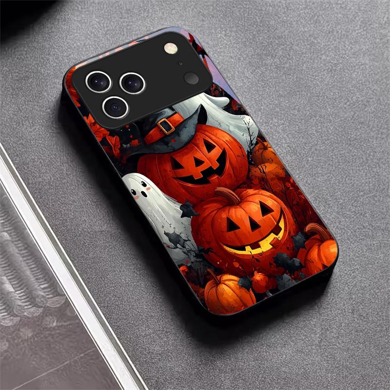 Хэллоуин Boo Vibe Черный чехол для телефона Apple Для iPhone 17 16 15 14 13 12 Mini 11 Pro Max 17 Air 7 8 Plus XR Стеклянная задняя крышка